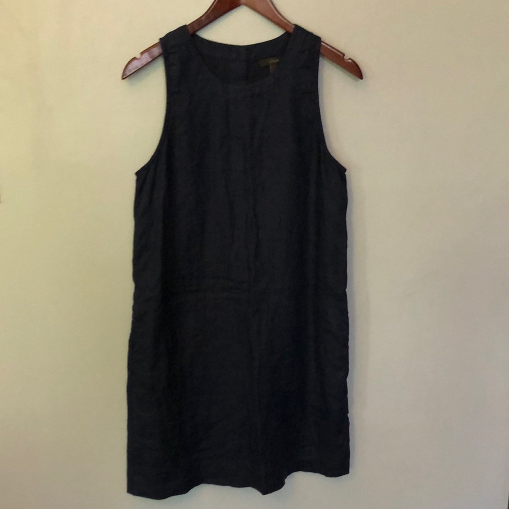 J. Crew Linen Button Back Shift Dress